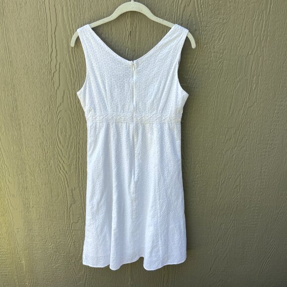 R&K‎ Dress Size 8 White Babydoll Cottage Coquette Boho Romantic Y2K Embroidered - Picture 2 of 6